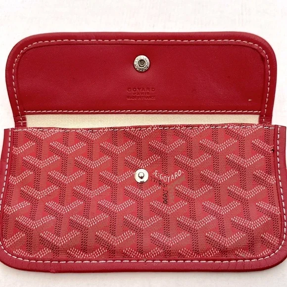 Goyard Saint Louis Red Pouch/Card case AUTHENTIC - Picture 6 of 10